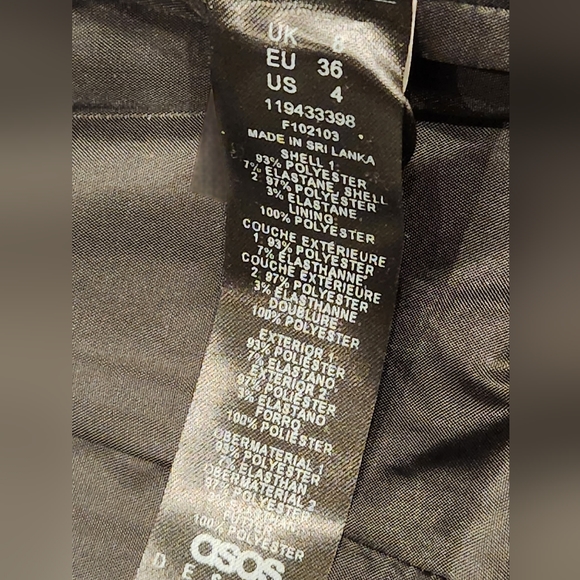 ASOS DESIGN Double Breasted Blazer, Black, Size US 8 and Size U… - Picture 9 of 10